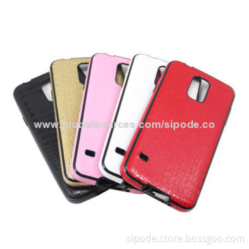 Leather Coating Plating Covers for Samsung galaxy S5